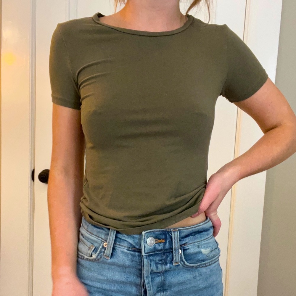 Army green t shirt